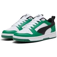 PUMA REBOUND V6 LO JR Sneaker mit Schnürverschluss, dämpfendes Fußbett, aus Synthetik