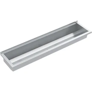 KWC Aquarotter Waschrinne, PLANOX, Edelstahl, W.-Mont., 1600x210x382 mm, o. Arm-bank, 2030043780 2030043780