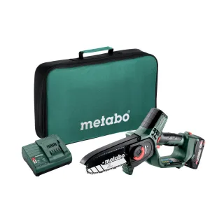 Metabo Akku-Gehölzsäge MS 18 LTX 15 Werkzeugtasche - 18V 1x2Ah Li-Power + SC 30 - 600856500