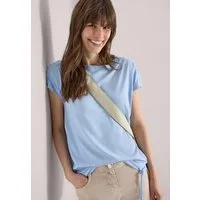 CECIL Rundhalsshirt mit Raffung