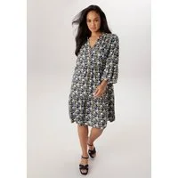 Aniston PLUS Sommerkleid mit modernem Punkte-Druck