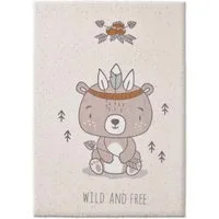 TaraCarpet Kinderteppich Kinderzimmerteppich Soft Kids kuschelig weich in verschiedenen Designs, rechteckig, Höhe: 18 mm, Wild and Free hell Kinderzimmer Babyzimmer Junge Mädchen 80X150