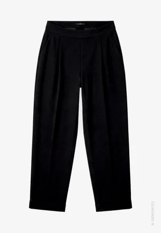 zero - Damen Stoffhose mit Bundfalten Black Beauty - Gr. - 40