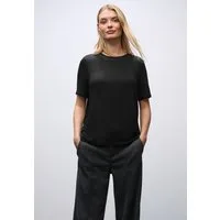 STREET ONE Kurzarmshirt mit Chiffon-Detail