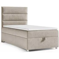 Best for Home Boxspringbett Einzelbett Trinity K-4 Single mit Bettkasten, Komfort Topper H3 (70x200 80x200 90x200 100x200 cm), inkl. Lieferung bis in die Wohnung, TOP Preis-Leistungs-Verhältnis