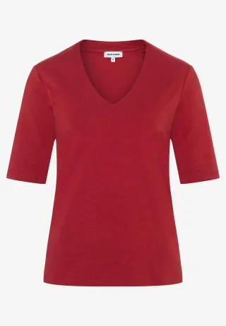 MORE & MORE - V-Neck Shirt rot - Gr. - 40