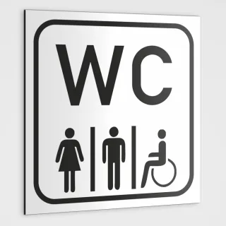 WC Hinweisschild WC Schild Männer, Frauen, Behindertentoilette