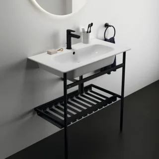 Ideal Standard i.life A Möbelwaschtisch T462001 84x46x15,5cm, 1 Hahnloch, mit Überlauf, weiß