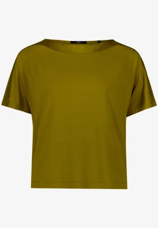 zero - T-Shirt mit U-Boot Ausschnitt fir green - Gr. - 44