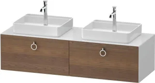 Duravit White Tulip Konsolenwaschtischunterbau wandhängend Amerikanischer Nussbaum & Weiß Matt & Hoc WT4891B77850000