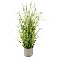 Kunstgras Grasbusch mit Salvienblüten, Creativ green, Höhe 75 cm, mit detailgetreuen Blüten und Grashalmen