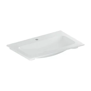 Geberit iCon Möbel-Waschtisch 501844001 75 x 48 cm, Hahnloch mittig, ohne Überlauf, weiß