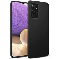CoolGadget Handyhülle Handy Schutzhülle für Samsung Galaxy A32 5G matt schwarz 6,5 Zoll, Silikon TPU Hülle Schutz Tasche Cover schlicht Slim Case