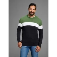 H.I.S Rundhalspullover neue Farben! Colorblocking, in leichter Strickqualität