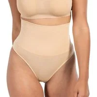 Smilodox String Nysa, High Waist String Seamless Tanga, figurformend Bauchkontrolle Unterwäsche Tange Slips Unterhose