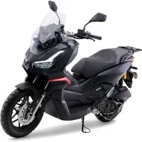 Burnout Motorroller QS125 ADV Roller Mattschwarz, 125 ccm, 90 km/h, Euro 5+, 8,5 kW, CBS, Keyless Go, LED, Euro 5+