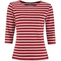 modAS 3/4-Arm-Shirt Damen 25902 Bretonisches Shirt Streifen - Gestreiftes Rundhalsshirt Maritimer Ringellook, Streifenshirt Baumwolle (ca. 225 g/m), Rundhals