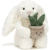 Jellycat Kuscheltier Kuscheltier Hase Bashful Bunny with Plant (31cm)