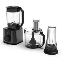 Klarstein Küchenmaschine Verosteel Küchenmaschine + Mixer 1200W 2L+1,75L 10 Stufen 6 Programme, 1200 W, Standmixer Knetmaschine Rührgerät mit Touch & 6 Programmen Edelstahl