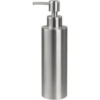 FACKELMANN Seifenspender Seifenspender aus Edelstahl Silber Matt – Fassungsvermögen von 350 ml