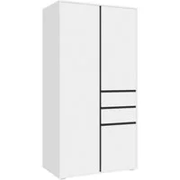 Home affaire Kleiderschrank NULA, Schlafzimmerschrank, Garderobe, Schrank (1-St., in verschiedenen Ausführungen und Farben erhältlich) 3 Türen, 2 Schubkästen, 1 E-Boden, 5 K-Böden, 1 Kleiderstange