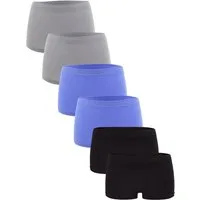 Fabio Farini Panty Damen Hipster Boxershorts - Frauen Unterhosen Slip Set Seamless (Packung, 6-St) angenehmes Tragegefühl ohne Seitliche Nähte