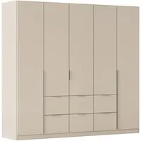 OTTO home Drehtürenschrank Kleiderschrank Schrank Garderobe AGORDO mit Dekor- oder Hochglanzfront (in zwei Griff-Farben, Breite 226 cm) mit Außenschubkästen, Serie in 7 Breiten und 2 Höhen MADE IN GERMANY