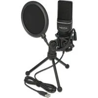 USB Kondensator Mikrofon Set schwarz
