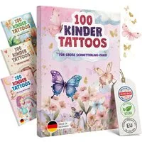 Eulentaler Kindertattoo I 100x hautfreundliche Kindertattoos I Von Pädagogen empfohlen, [Dermatest: Sehr Gut] Made in Germany, I Geburtstagsmitgebsel + Ausmalbilder