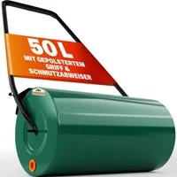 Gardebruk Rasenwalze,60cm 50L gepolsterter Griff befüllbar Handwalze Rasenroller Garten