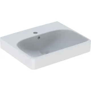 Geberit Smyle Square Handwaschbecken, 50x41cm mit Hahnloch, mit Überlauf, KeraTect, 500256018 500256018