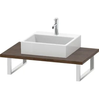 Duravit L-Cube Konsole LC106C02121 Stärke 3 cm, nussbaum dunkel, für Aufsatzbecken, variabel