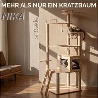 SNOEKIE Kratzbaum Snoekie Stabiler Kratzbaum mit Katzenhaus, Acryl-Körben 170cm