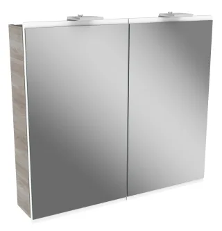 Fackelmann Spiegelschrank Lima 80x73x15,5 StEs/Weiss,2T,LED, 84893 84893