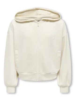 KIDS ONLY - KOGADA HEART L/S ZIP HOOD FR SWT Birch - Gr. - 140