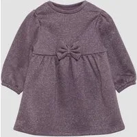s.Oliver Minikleid Kleid Glitzerndes Sweat-Kleid mit Schleife