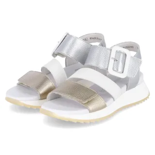 Rieker Sandalen - Gr. 37 - Gold - Glattleder