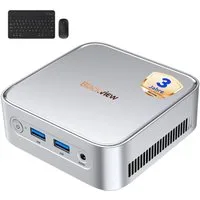blackview 2026 MP50 mit Tastatur und Maus, AMD Ryzen 5, 16GB +512GB Win 11 Pro Mini-PC (AMD AMD Ryzen 5 3500U, AMD Ryzen 5 3500U, 16 GB RAM, 512 GB SSD, 4K UHD, DP+HDMI, WiFi 5 gaming PC, Ultra-leiser Kompakter Desktop PC)