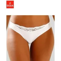 Nuance by Lascana Slip (Packung, 2 Stück) mit Spitzeneinsatz vorne