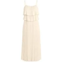 ITALY VIBES Plisseekleid - Maxi-Kleid Damen - langes Abendkleid mit Spaghettiträgern ONE SIZE - passend für Größen S-L
