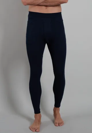 götzburg bodywear - GÖTZBURG Herren lange Unterhose uni 1er Pack blau-dunkel-uni - Gr. - 7