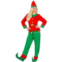 Widmann S.r.l. Kostüm Weihnachtswichtel Kostüm für Damen rot-grün