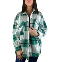 Worldclassca Flanellhemd Worldclassca Oversized Karo Hemd Hemdjacke Kariert Holzfällerhemd
