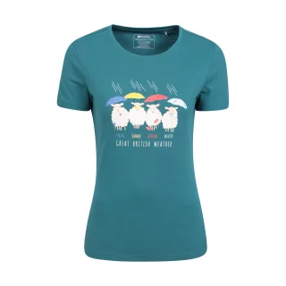 Mountain Warehouse - "Great British Weather" T-Shirt für Damen (Petrol)