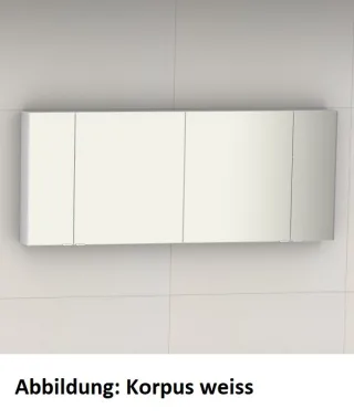 Artiqua Spiegelschrank, Quarzgrau Hochglanz Touch, 070-SDT-2-17-172 070-SDT-2-17-172