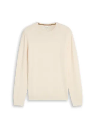 Tom Tailor - Strickpullover aus Baumwolle Gardenia White - Gr. - XXXL