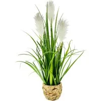 Kunstpflanze Pampasgras, I.GE.A., Höhe 55 cm, Mit Übertopf, künstliches Pampas Gras