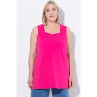 Ulla Popken Longshirt Longtop Classic Fit Carré-Ausschnitt ärmellos