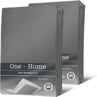 One Home Spannbettlaken Jersey, Jersey, Gummizug: rundum, (2 Stück), Double Pack mit Rundumgummizug, weich