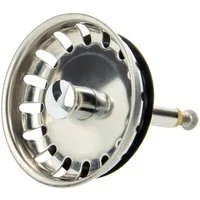 tecuro Siphon Siebkorb Ø 54 mm mit Metall-Führungsstange 8 mm und Höhenverstellung